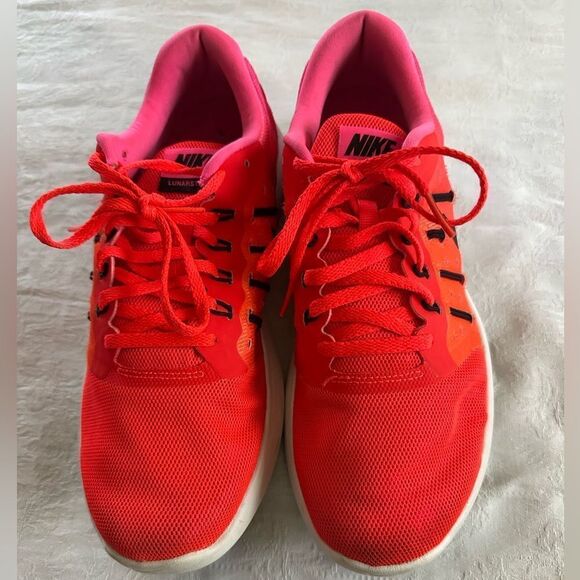 Nike Lunarstelos Sneaker 2016 Pink Orange Women’s Size 9.5 - Picture 2 of 12
